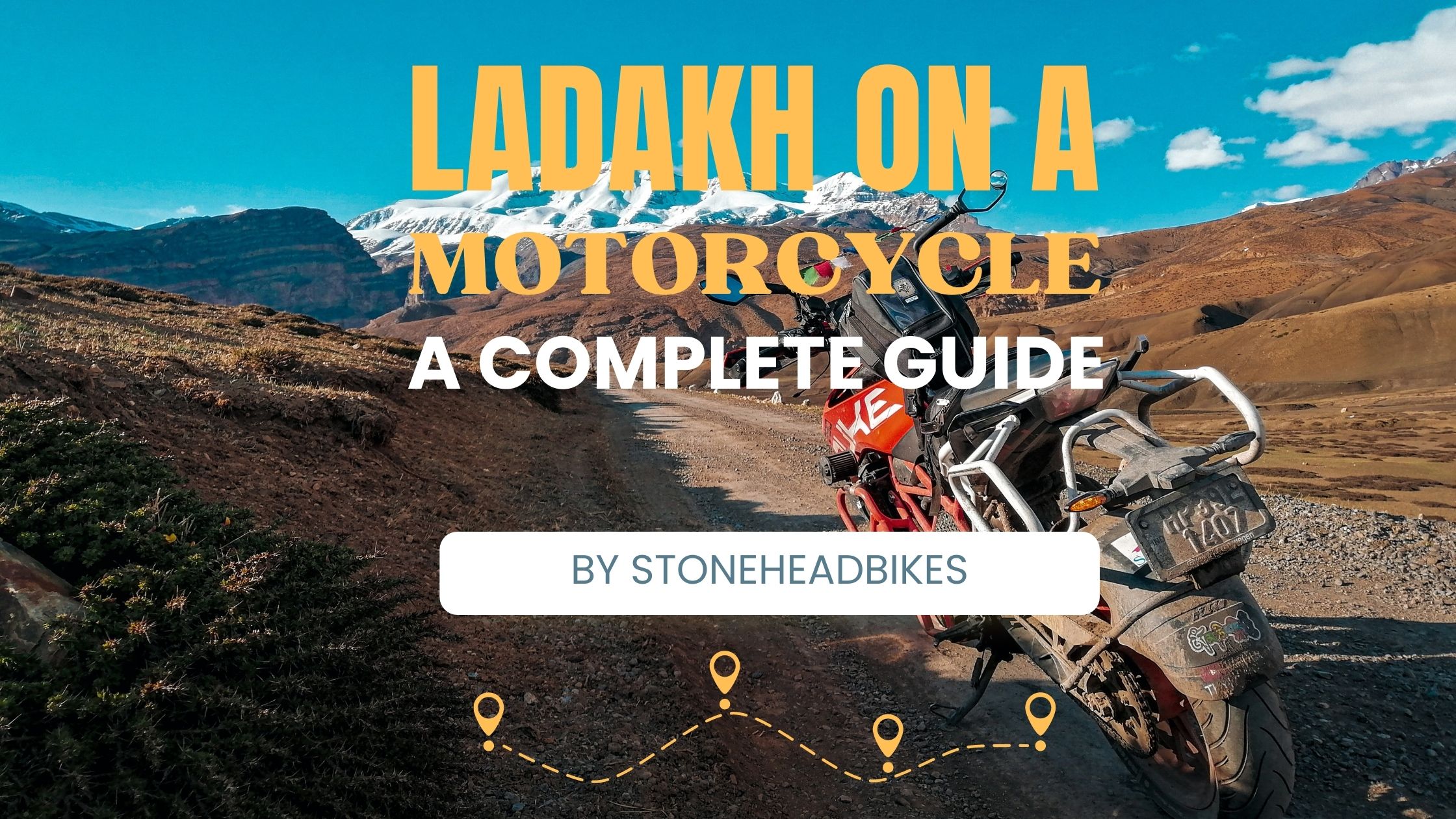 photo of a bike in Leh used for a article on Leh ladakh on a motorcycle