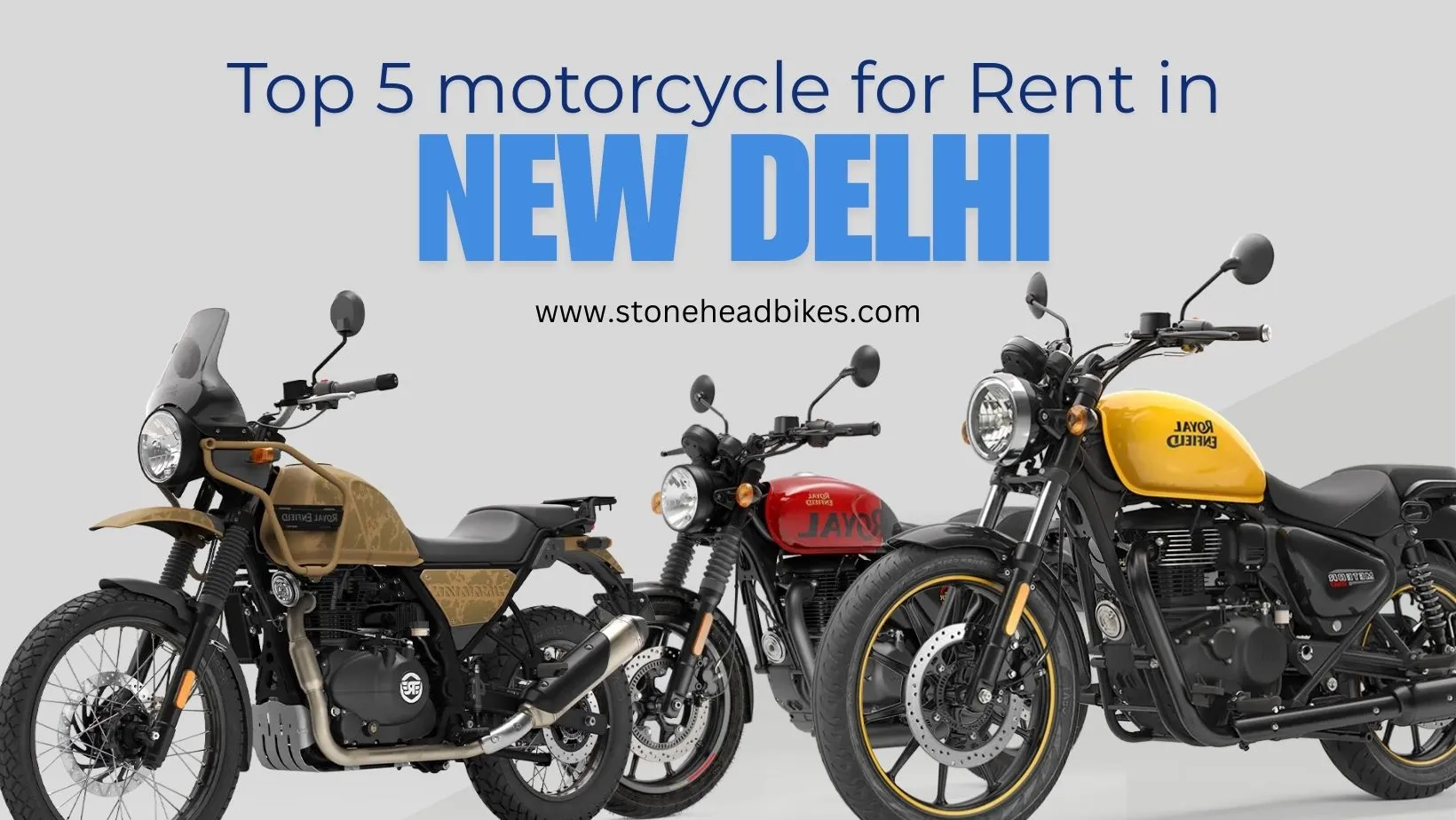 Top 5 motorcycle for Rent in New Delhi