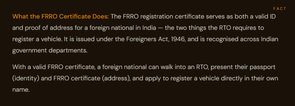 FRRO Visa India