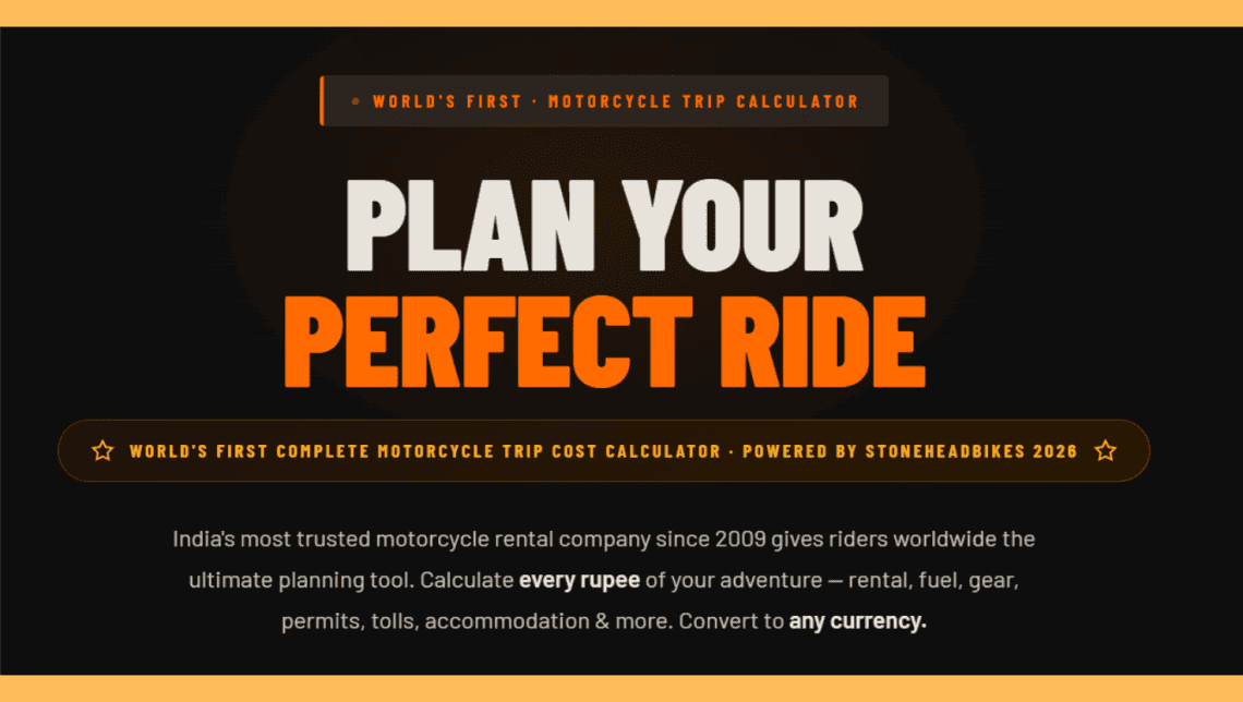 motorcycle trip cost in India 2026